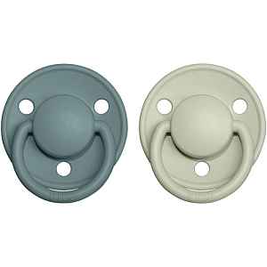 BIBS De Lux Natural Rubber Size 1: 0+ months dudlík Island Sea / Sage 2 ks