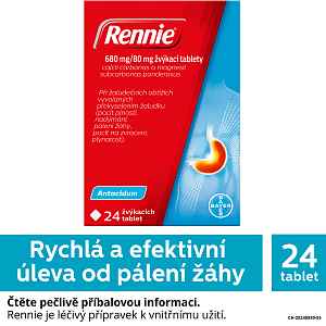 Rennie 24 žvýkacích tablet