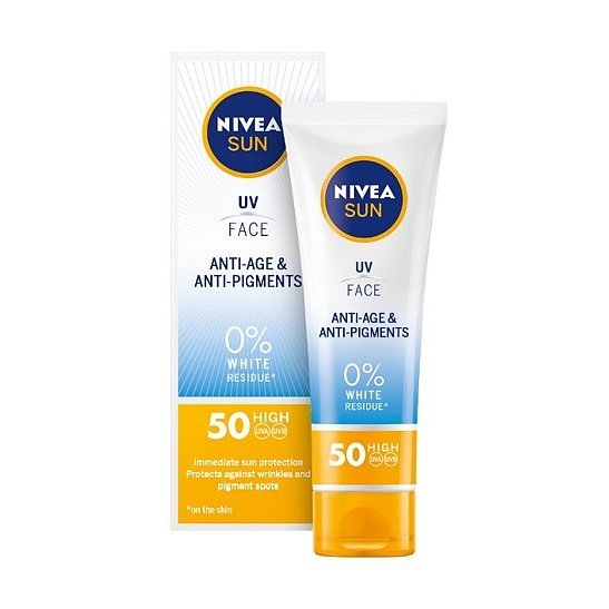 Nivea Protivráskový krém na opalování SPF 50 (UV Face Q10 Anti-Age & Anti-Pigments)  50 ml