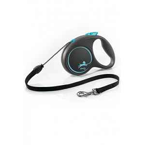 Vodítko Flexi Black Design M Lanko 5m/20kg Modrá