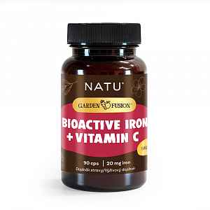 NATU Garden Fusion Bioaktivní železo s vitaminem C a piperinem 90 kapslí