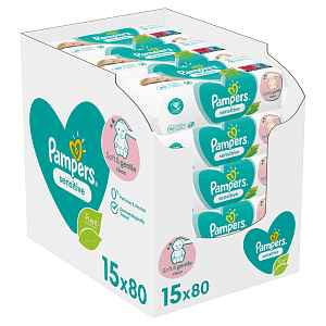 Pampers Sensitive Baby Dětské Čisticí Ubrousky 15x80ks