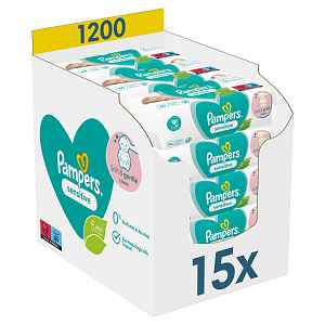 Pampers Sensitive Baby Dětské Čisticí Ubrousky 15x80ks