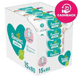 Pampers Sensitive Baby Dětské Čisticí Ubrousky 15x80ks