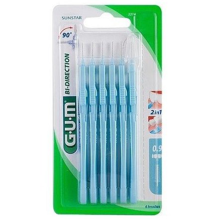 GUM mezizubní kartáčky BI-DIRECTION modr 0.9mm 6ks B2314M6