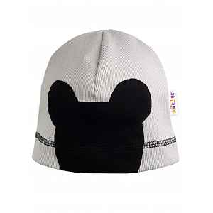 Jarní, podzimní čepice Mouse, sv. šedá, vel. 4/6 let
