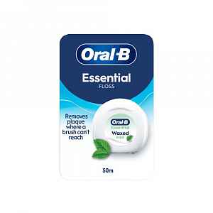 Oral-B Essential voskovaná zubní nit 50 ml mátová