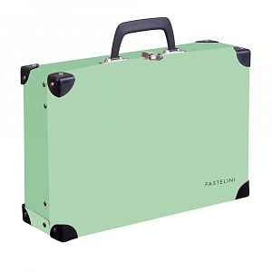 Oxybag PASTELINi - hranatý okovaný kufřík na výtvarku A4, zelený