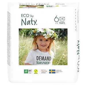 NATY NATURE BABYCARE 6 PANTS , 18 ks (16+ kg) - kalhotkové pleny