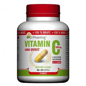 Vitamín C 500mg long effect cps.60+60