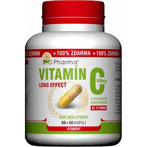 Vitamín C 500mg long effect cps.60+60