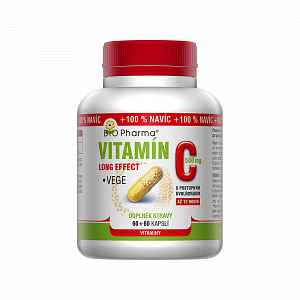 Vitamín C 500mg long effect cps.60+60