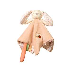 BabyOno Přítulníček mazlíček s chrastítkem Baby Bunny. 25 x 25 cm