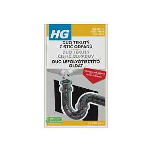 HG tekutý duo čistič odpadů 2 x 500 ml