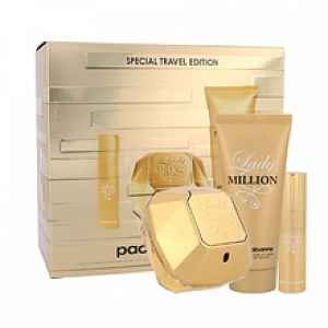 Paco Rabanne Lady Million Dárková sada dámská parfémovaná voda 80 ml, tělové mléko 100 ml a miniaturka dámská parfémovaná voda 10 ml