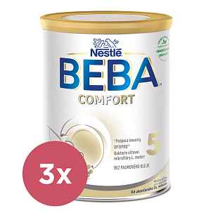 3x BEBA COMFORT 5 batolecí mléko, 800 g, 24m +