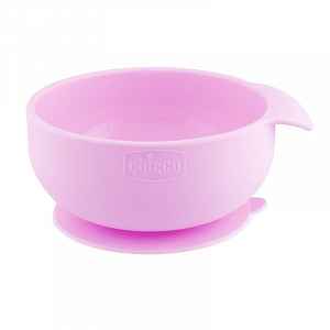 Chicco Miska silikonová s přísavkou růžová 6m+