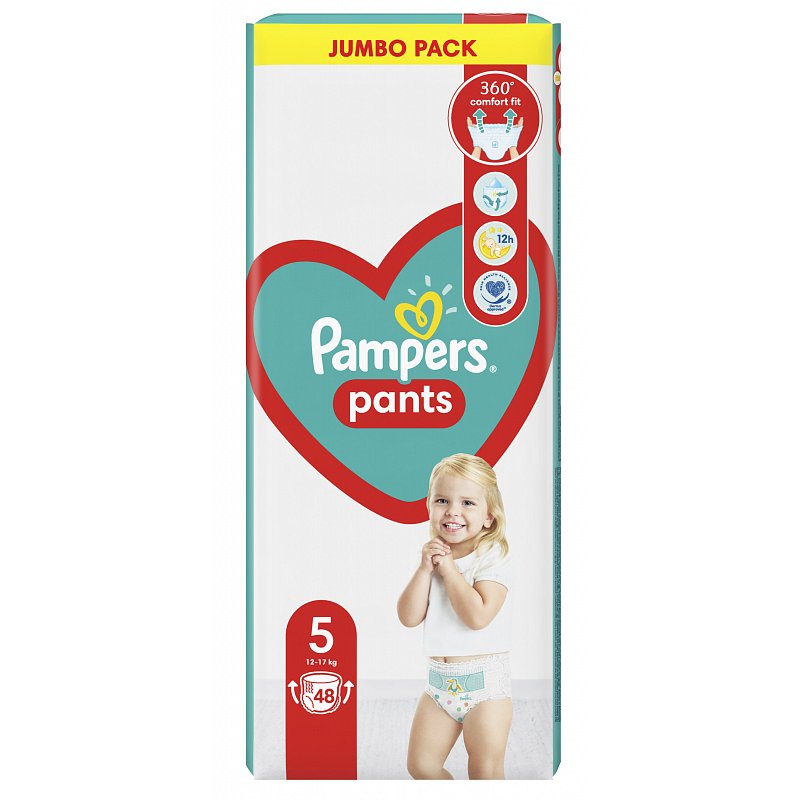 PAMPERS Pants 5, 48 ks (11-18 kg) JUMBO Pack - plenkové kalhotky