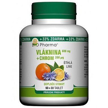 Vláknina 600mg + Chrom 200mcg tbl.90+30