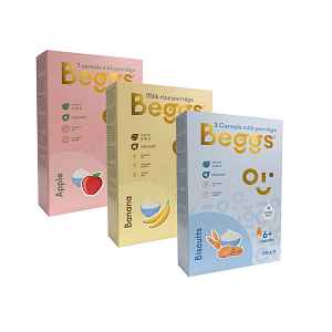 Beggs Mix kaší s plnotučným mlékem 3x200 g