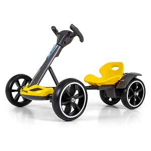 Milly Mally Elektrický gokart BOLT s dálkovým ovládáním, LED, Bluetooth, žlutá