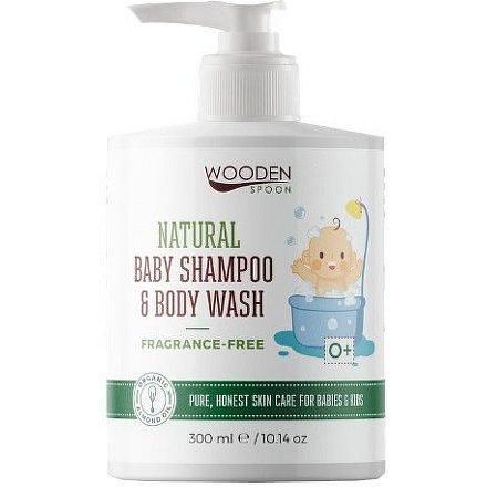 WoodenSpoon Dětský sprchový gel a šampon na vlasy 2v1 bez parfumace 300ml