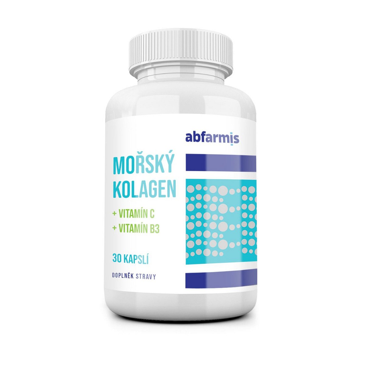 Abfarmis Mořský kolagen + vitamín C + vitamín B3 30 kapslí