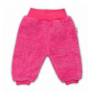 Baby Nellys Kojenecké chlupáčkové tepláčky Cute Bunny - malinové vel.  74