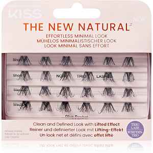KISS The New Natural Effortless Minimal Look trsové nalepovací řasy bez uzlíku Trio 02 24 ks