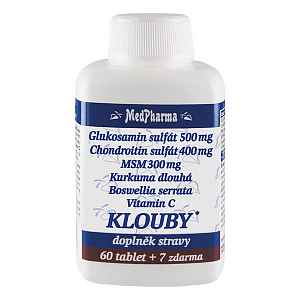Medpharma Glukosamin sulfát (chondroitin, MSM, kurkuma) KLOUBY 67 tablet