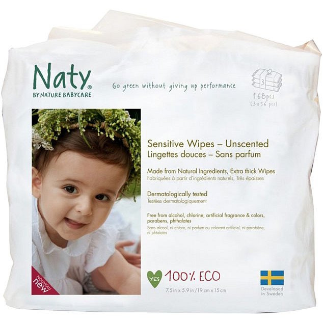 NATY NATURE BABYCARE Dětské vlhčené ubrousky 3x56 ks