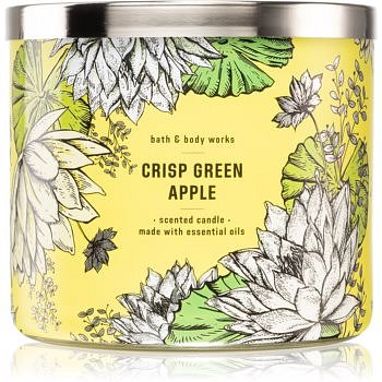 Bath & Body Works Crisp Green Apple vonná svíčka 411 g