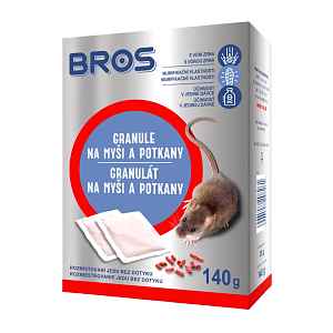 Bros Granule na myši a potkany Rodenticid 140 g