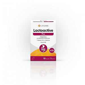 LIVSANE Lactoactive Plus PROBIOTIKA vit. B2 tob.10