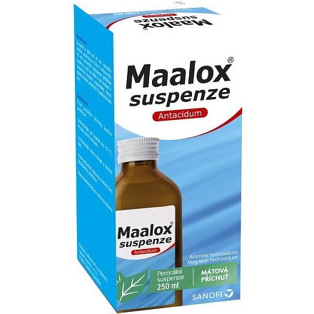 Maalox suspenze 35mg/ml+40mg/ml Mátová příchuť 250ml