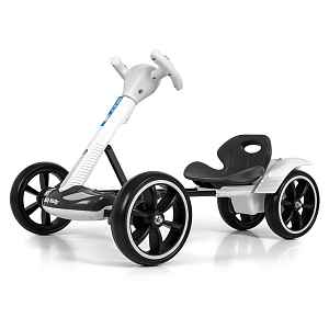 Milly Mally Elektrický gokart BOLT s dálkovým ovládáním, LED, Bluetooth, bílé