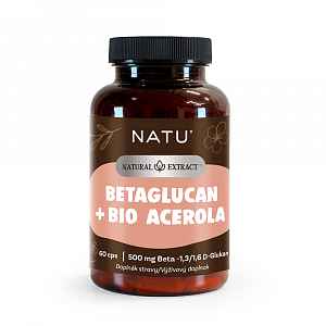 NATU BetaGlukan 500 mg s BIO acerolou 60 kapslí