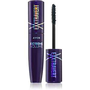 Avon Exxtravert Extreme Volume voděodolná prodlužující řasenka pro extra objem odstín Blackest Black 9.5 ml