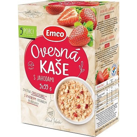 EMCO Ovesná kaše s jahodami 5x55g