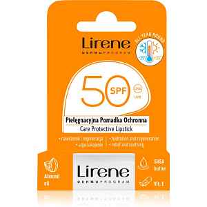 Lirene Care Protective Lipstick ochranný balzám na rty s hydratačním účinkem SPF 50 4.6 g