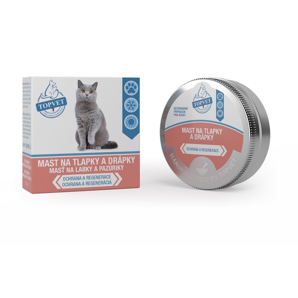 Topvet For Pets Mast na tlapky a drápky pro kočky 50 ml