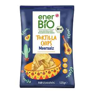 enerBiO Tortilla kukuřičné chipsy solené 125 g