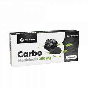 medipron Carbo Medicinalis 250 mg 20 tablet