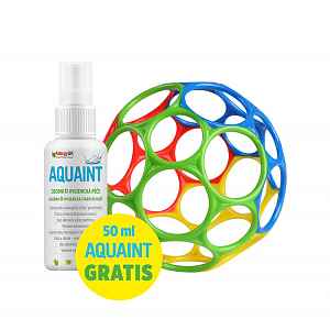Oball RATTLE 10 cm modrá + AQUAINT 50 ml