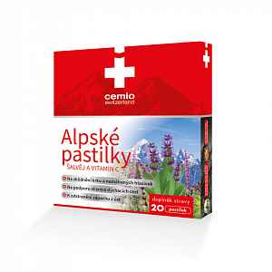 Cemio Alpské pastilky Šalvěj a vitamin C 20pastilek