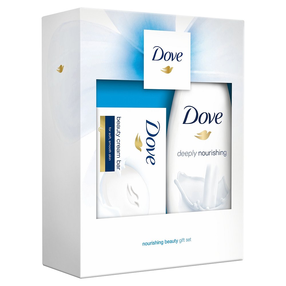 Dove Deeply nourishing vánoční dárková kazeta 250 ml + 100 g