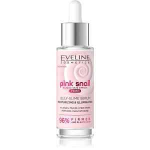 Eveline Cosmetics Pink Snail Glazed Skin Effect rozjasňující sérum na obličej 30 ml
