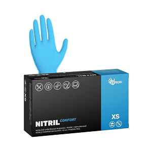Nitrilové rukavice Espeon Nitril Comfort - 100 ks, modré, velikost XS (100029)