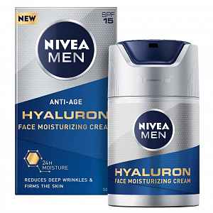 Hydratační krém proti vráskám Nivea Men Hyaluron SPF 15 (Face Moisturizing Cream) 50 ml