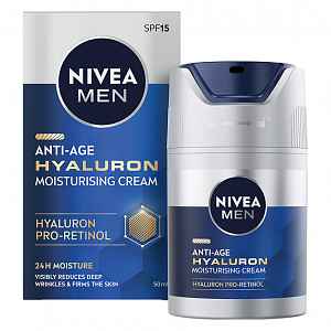 Hydratační krém proti vráskám Nivea Men Hyaluron SPF 15 (Face Moisturizing Cream) 50 ml